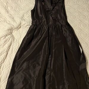 J. Crew Elegant Chocolate Silk Midi Dress